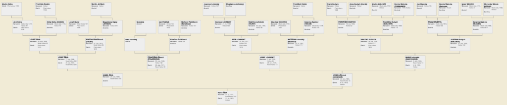 obrazkove graficke zpracovani rodokmenu